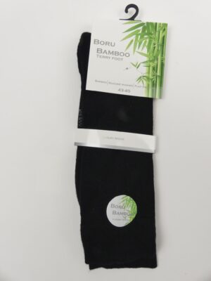 bamboe sokken heren badstof zwart