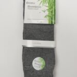 Bamboe sokken heren licht grijs