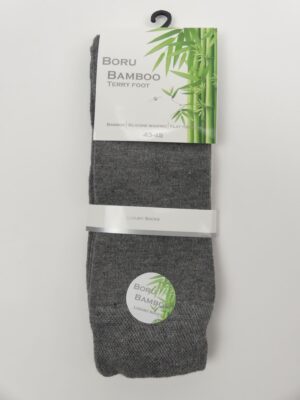 Bamboe sokken heren licht grijs