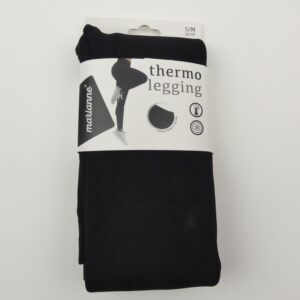 Zwarte thermo legging van Marianne met zachte fleece binnenkant