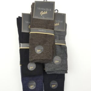 Merino Wollen Sokken Met Badstofzool Gold