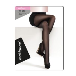 Marianne 35 denier glans panty in de kleur Almost Black